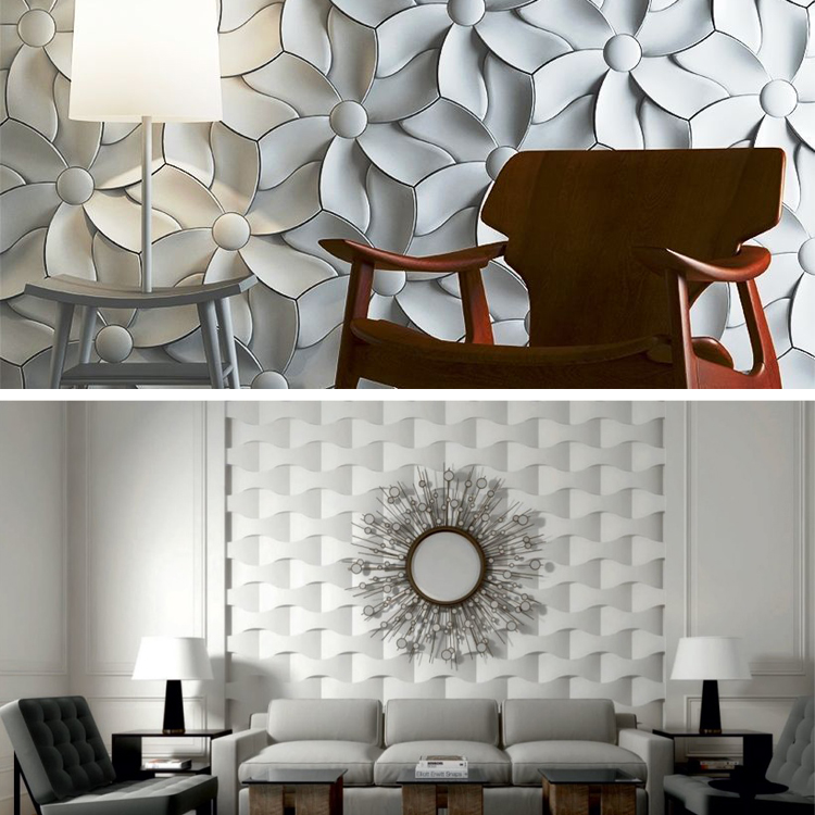 WaterProof (resistant) Gypsum 3D Wall Panels for Living Room in Rajkot.